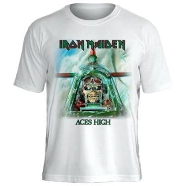 Imagem de Camiseta Stamp de Banda Iron Maiden em Algodão Manga Curta Gola Redonda Oficial-Unissex