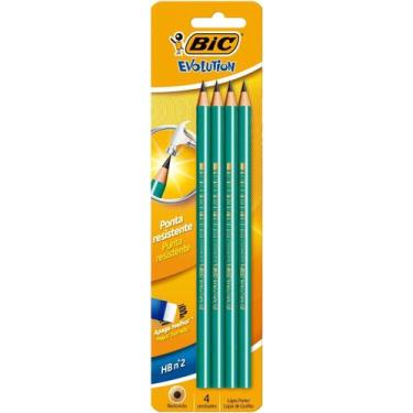 Imagem de Lápis Preto BIC Evolution - Grafite Nº 2HB - Com Corpo Verde Redondo -