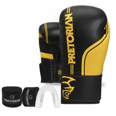 Imagem de Kit Pretorian First FX Boxe Muay Thai Luva Bandagem Protetor-Masculino