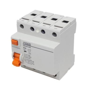 Imagem de Interruptor Diferencial Residual 4 Pólos 40A 300MA Metaltex