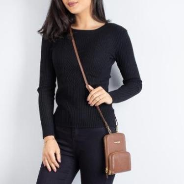 Imagem de Carteira bag feminina de couro liso Ingrid-Feminino