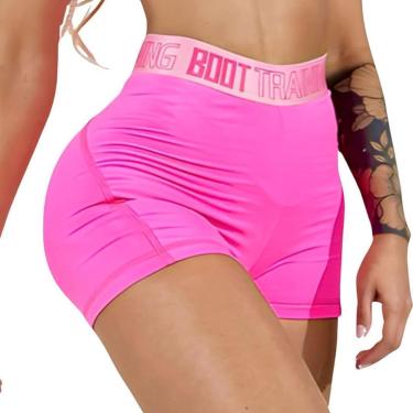 Imagem de Short Elastic Boot Training Brasil Treino Academia Fitness Feminino-Feminino