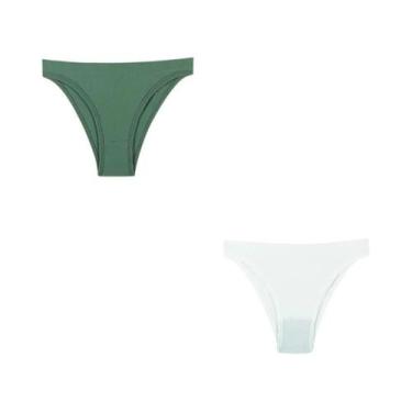 Imagem de Calcinhas Femininas Sem Costura De Cintura Baixa 2 Peças Lingerie Sexy