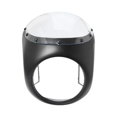 Imagem de Farol Dianteiro Vermelho E Branco Para Motocicleta Com Para-brisa Univ