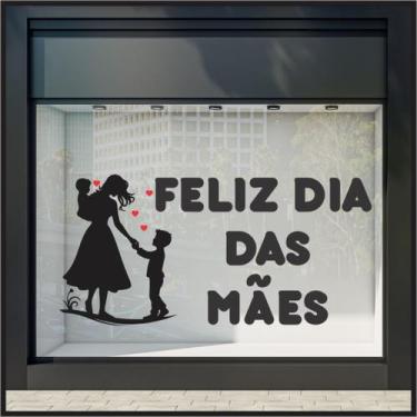 Imagem de Adesivo decorativo em recorte para vitrine dia das mães 58x120m admaes