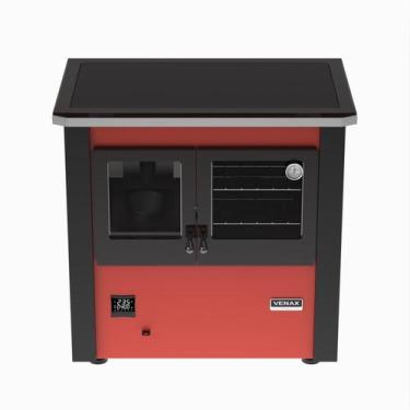 Imagem de Fogao a Pellets Venax n 2 Le Corbusier Vermelho, 220V