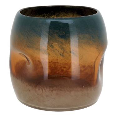 Imagem de VASO DECORATIVO ENFEITE PLANTA VIDRO 17x18x18cm COLOR