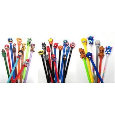 Imagem de Caneta Gel Fofas Personagens Kit c/ 12 unid. kawai ponta fina - Papela