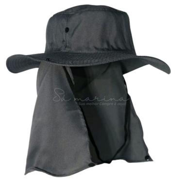 Imagem de Chapéu Pescador Australiano Boné com Proteção para Cabeça e Pescoço com Protetor de Nuc...