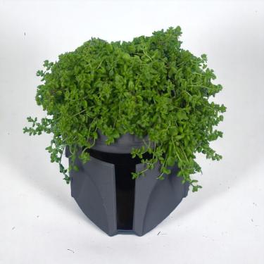 Imagem de Cachepot The Mandalorian Star Wars Tpc Orgânico 28 X 30 X 26CM em Polietileno Decorativo para Plantas Preto