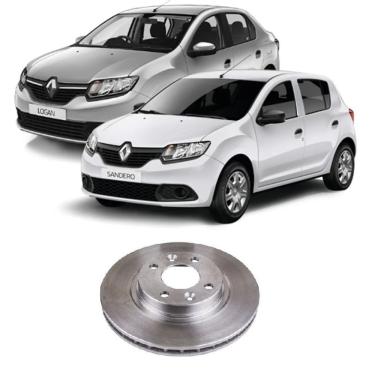 Imagem de Disco de Freio Dianteiro Ventilado D705E para Logan, Sandero e Kangoo com Alta Performa...