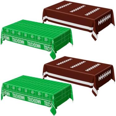 Imagem de Toalha de Mesa de Futebol QZYL (x4) - Suprimentos para Festa