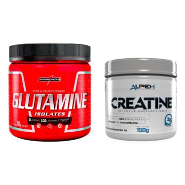 Imagem de Kit Glutamina 300g Integralmédica + Creatina 100% Alpex 150g-Unissex