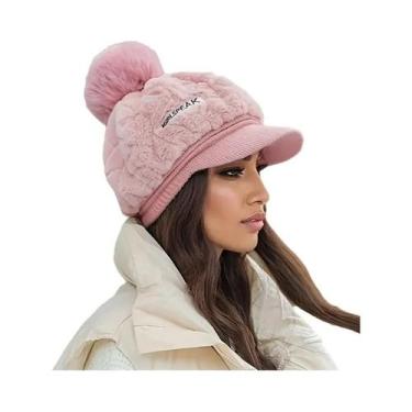 Imagem de Boina Feminina De Inverno Em Pelúcia: Elegante, Macia E Texturizada  A