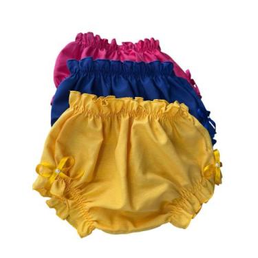 Imagem de Calcinha Bunda Rica Simples Tapa Fralda Bebê luxo - Luxo Baby, Kit 1