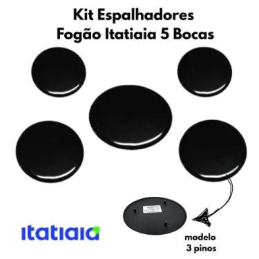 Imagem de Kit Espalhadores Tampa Capa Do Queimador Fogão Itatiaia 5 Bocas