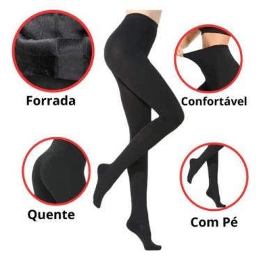 Imagem de Meia Calça Feminina Lã Aveludada Forrada Super Quente Com Pé - Qint