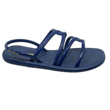 Imagem de Sandália Feminina Rasteirinha Meu Sol Ipanema 27135, Azul, Amarelo, 39