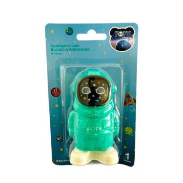 Imagem de Apontador com Borracha Astronauta Verde - Fofy - Mundo Fofy
