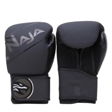Imagem de Luva de Boxe Muay Thai Naja Extreme, Preto, Preto, 12 oz
