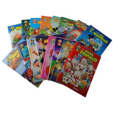 Imagem de Kit Com 16 Gibis Mickey Pateta Donald Diversos Disney Hq Revista Quadr