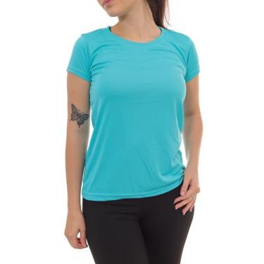 Imagem de Camiseta Feminina Dry Fit Lisa Básica Poliéster Academia Fitness - Per