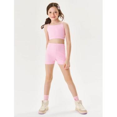 Imagem de Top Básico Infantil Menina Rosa Cinti, Rosa, 4