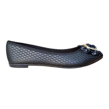 Imagem de Sapatilha Fem Sandalia Rasteirinha Sapato Conforto Moleca Fv, Preto, B
