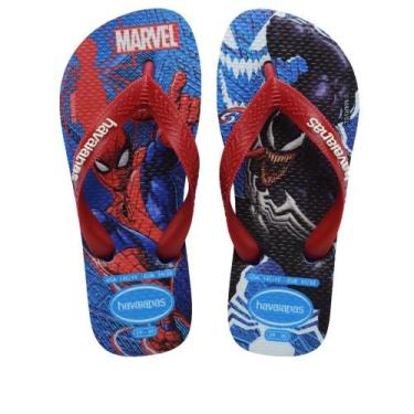 Imagem de Chinelo Infantil Masculino Havaianas Top Marvel Azul/Brilhante, 29/30