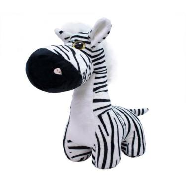 Imagem de Pelúcia: Zebra Focinho Comprido 23cm. - MINISO