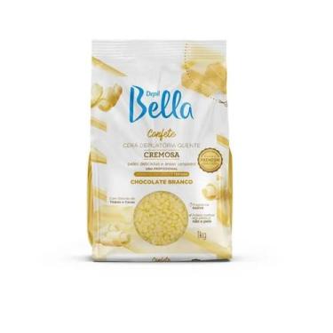 Imagem de Cera Depilatória Depil Bella Confete Chocolate Branco 1kg