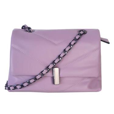 Imagem de Bolsa Feminina Laila Transversal Tiracolo Moda Luxo - KLIZZ, Lilás