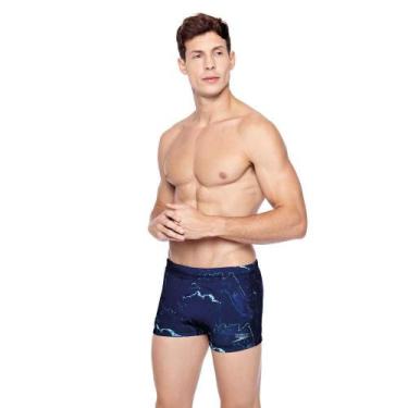 Imagem de Sunga Boxer Speedo Masculina Vulcan Natação Cordão Conforto, Azul escu
