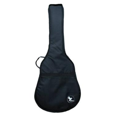 Imagem de Capa para Violão Folk Luxo Compacto Bkr cm em Nylon 600 Isotérmica 1,3mm com Alças e Bolso Preto