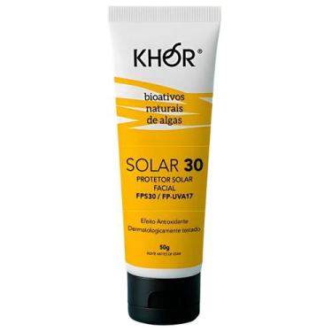 Imagem de Protetor Solar Natural Facial FPS30 50g Khor Vegano com Toque Seco Pro