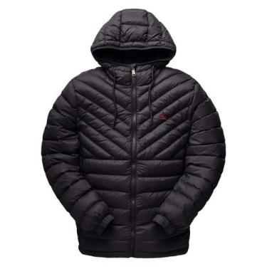 Imagem de Jaqueta Puffer Reserva Masculina Uptown Red Bird Preta, Preto, GG