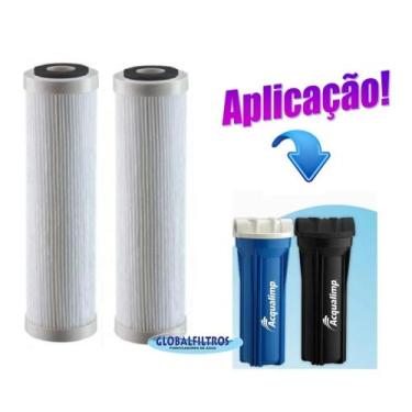 Imagem de Kit 2 Refis Laváveis Filtro Água Acqualimp Antigo - Fpe-01r - Globalfi