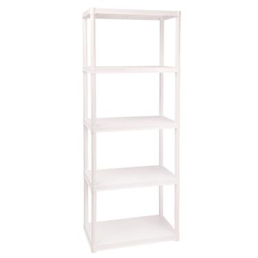 Imagem de Estante Tubular 44002 com 5 Prateleiras de Polipropileno 70CM Branco Ordene