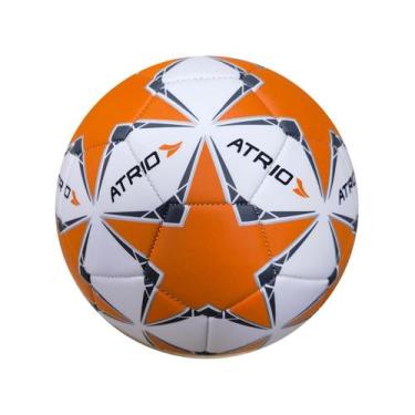 Imagem de Bola de Futebol Campo Atrio League - Oficial, Branco e Laranja, 5
