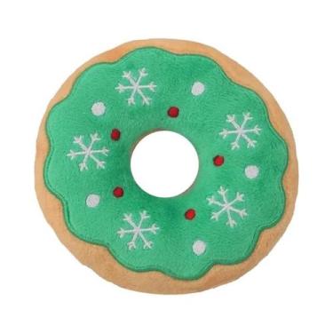 Imagem de Brinquedo De Pelúcia Durável Para Cães, Donut Com Apito, Para Cachorro
