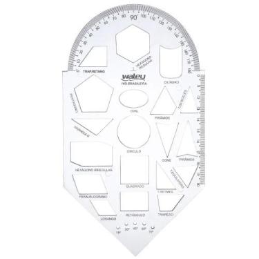 Imagem de Régua geométrica Maxcril cristal