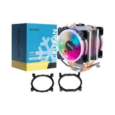 Imagem de Cooler De CPU RGB Silencioso Com Radiador De 90mm, 4 Heatpipes, Conect