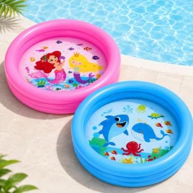 Imagem de Piscina Infantil para Praia Piscina de Bebê Vinil Resistente 21 Litros