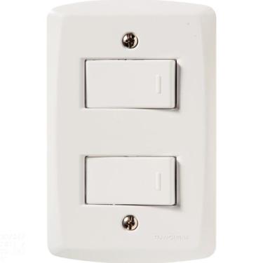Imagem de Conjunto 4x2 com 2 Interruptores Simples 10 A 250 V Tramontina Lux2 Br