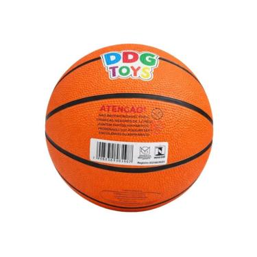Imagem de Kit 6 Bolas de Basquete Texturizada com Ótima Pegada e Aderência Laranja com Preto
