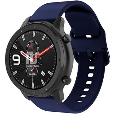 Imagem de Pulseiras NSmart compatíveis com Amazfit GTR 47MM / GTR 2 / GTR 2e / GTR 3 / GTR 4 (Azul Petroleo 2)