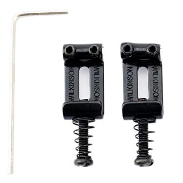 Imagem de Wilkinson Espaçamento 10,8mm Carrinhos de Aço Saddles Vintage para Ponte Tremolo Wilkinson WVC e Importação de Guitarra estilo Strat, Preto(2 Peças)