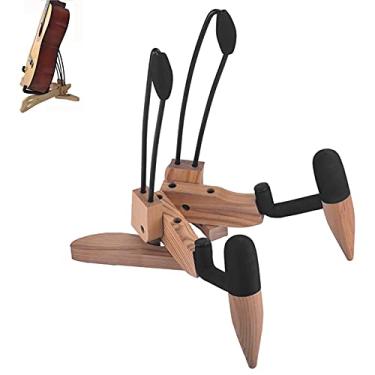 Imagem de Yajun Suporte dobrável de madeira para violão mantém seguro seu ukulele/violino/viola/bandolin/banjo para evitar danos, A