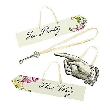 Imagem de Talking Tables Placas de festa Alice no País das Maravilhas | Conjunto de 8 peças Multicor em Papel