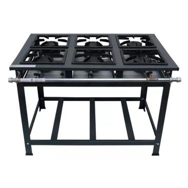 Imagem de Fogão Industrial 8 Bocas 30x30 Alta Pressão P7 Lux - MetalFour